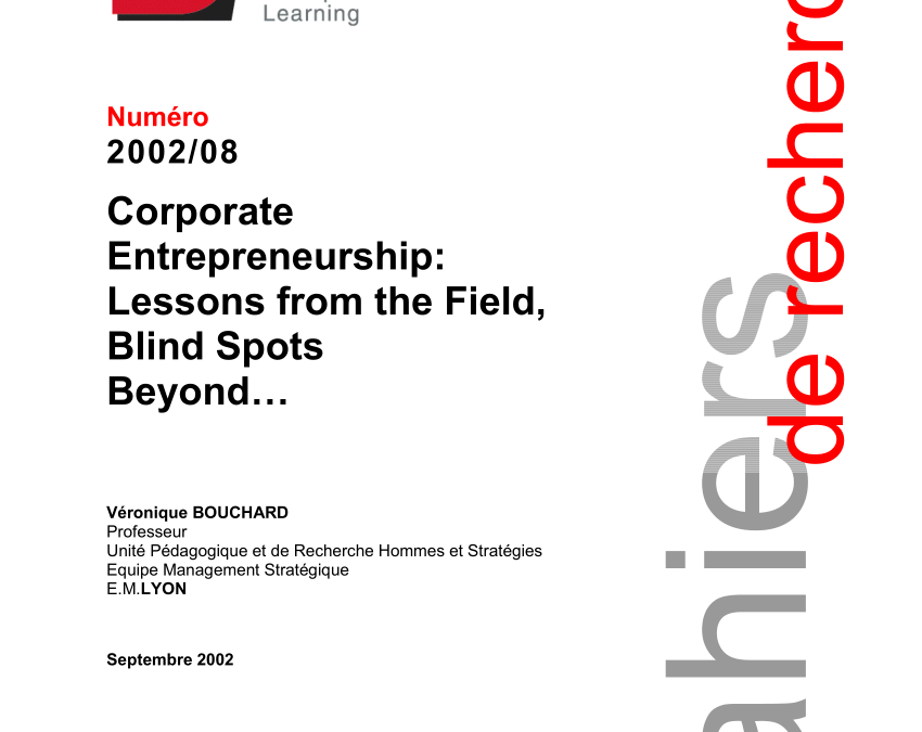 Corporate Entrepreneurship: Lessons from the Field, Blind Spots Beyond (Eng)